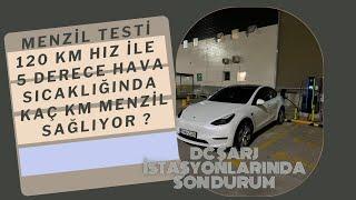 TESLA MODEL Y KIŞ AYI TEKİRDAĞ-BURSA OTOBANI YÜKSEK HIZLARDA MENZİL VE TÜKETİM TESTİ