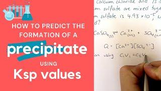 Precipitation reactions and Solubility product Ksp