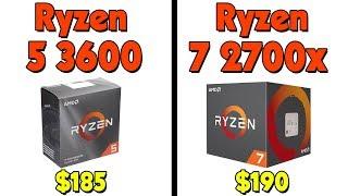 Ryzen 5 3600 vs Ryzen 7 2700x  1080p and 1440p Gaming Benchmarks