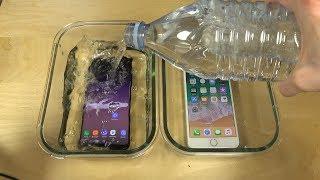 Samsung Galaxy S8 Plus vs. iPhone 7 Plus Water Freeze Test 16 Hours Which Is Best?