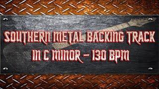 Southern Metal Backing Track Bass & Drums in C Minor  130 BPM HQHD