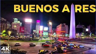 【4K】La NOCHE de AVENIDA CORRIENTES Buenos Aires - Argentina  Night Walk