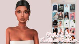 Sims 4  Cc Clothes folder  400+