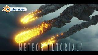 Meteor in Blender 3d  Pro Blender Tutorial ft. KHAOS add-on