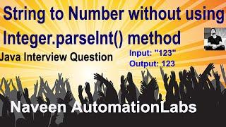 String to Number without using Integer.parseInt method