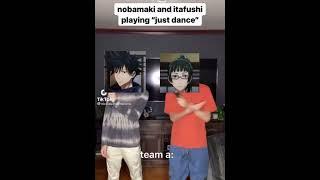 itafushi and nobamaki playing just dance  Jujutsu Kaisen JJK Tiktok