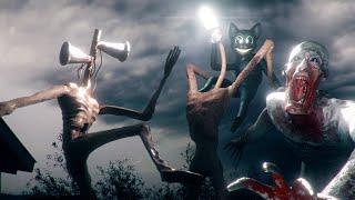 All Fights on CAMERA Highlights  Siren Head vs SCP-096 vs Cartoon Cat vs Light Head