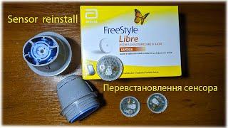 FreeStyle Libre Sensor reinstall. Reusable device  Перевстановлення сенсора FreeStyle Libre.