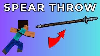 Spear & Sword Throwing - Minecraft Animation Tutorial Blender 4 0