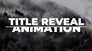 The Simplest Premiere Pro Title Animation that Pros use