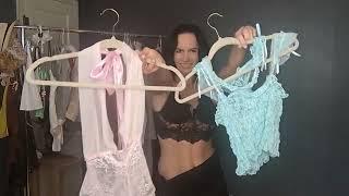 4K Transparent Lingerie Sets TRY ON HAUL  Ainsley Adams