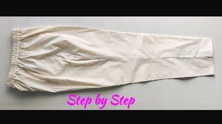 Very Easy Pant Trouser cutting and stitching  Step by step Pant Cutting and Stitching  Ladies pant