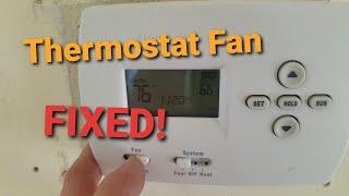 Honeywell Thermostat Not Working Fan Wont Turn On or Start