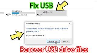 How to fix You need to format the disk before you can use it