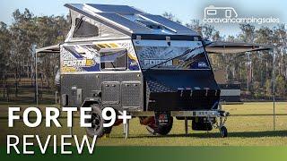 MDC Forte9+ Caravan Review  New 9ft hybrid camper arrives set up for off-grid camping