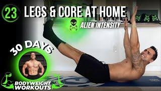 Bodyweight Legs Core Workout  30 Days of Bodyweight Workouts to Gain Muscle and Burn Fat - Day 23