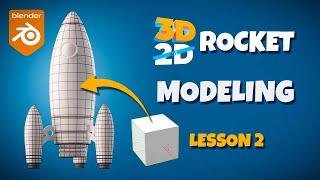 Blender Beginner Tutorial - Part 2 Modeling Rocket