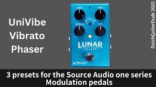 Source Audio one Series Modulation presets by me