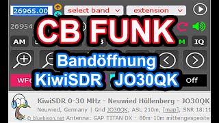 CB-FUNK Bandöffnung 11m Band auf dem KiwiSDR www.web-sdr.eu