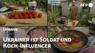 An der Front und am Kochtopf Ukrainer ist Soldat und Influencer  AFP