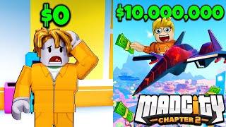 $0 VS $10000000 Mad City Chapter 2 EXPERIENCE ROBLOX