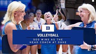 Duke Volleyball- Jolene Nagel 500 Wins @ Duke