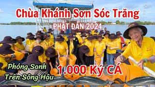 Chùa Khánh Sơn Sóc Trăng Phóng Sanh 1.000 Ký Cá Trê Trên Sông Hậu  Phà Long Phú  Lễ Phật Đản 2024
