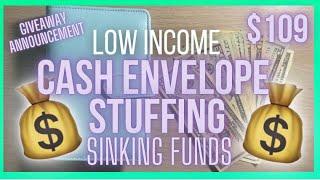 $109 LOW INCOME CASH ENVELOPE STUFFING  LOW INCOME BUDGET  CASH STUFFING SINKING FUNDS CLOSED