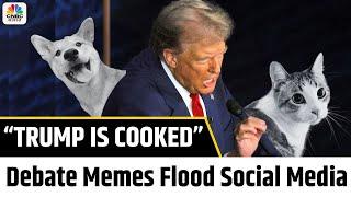 TRUMP IS COOKED Debate Memes Flood Social Media After Kamala Harris vs Donald Trump Clash N18G