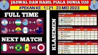 Jadwal dan Hasil Piala Dunia U20 2023 - Italia vs Brasil - Klasemen Grup Piala Dunia U20 2023