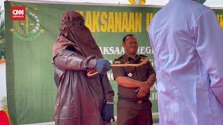 10 Orang Pelanggar Syariat Islam di Aceh Utara Dihukum Cambuk