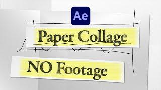 Paper Collage Title Animation  After Effects Tutorial