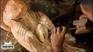 Amazing Woodworking - Bodhidharma Wood Sculpture Part 2