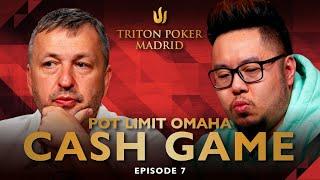 Pot Limit Omaha CASH GAME  Episode 7 - Triton Poker Madrid 2022