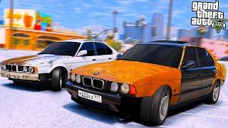 ОПЕРСКАЯ ЕЗДА В GTA 5 - ПАРНЫЙ ДРИФТ НА РЖАВЫХ BMW M5 E34 ВАЛИМ БОКОМ НА ДВУХ РАЗБИТЫХ БМВ ВОТЕР