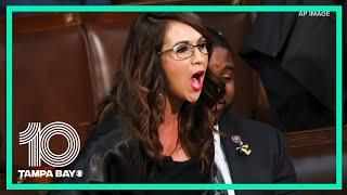 Watch the moment Rep. Lauren Boebert interrupts heckles President Biden during State of the Union