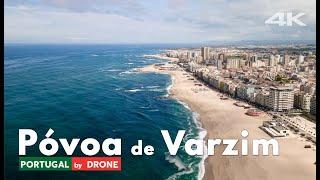 Póvoa de Varzim 4K drone footage  Portugal by drone