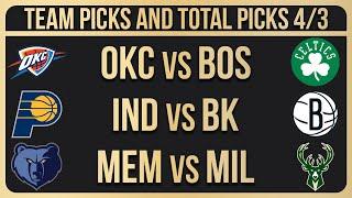 NBA Picks Today 432024  NBA Bets Today NBA Predictions Today