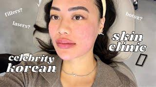 Korean celebrity skin clinic  Full experience with fillers lasers + skin botox & skincare routine