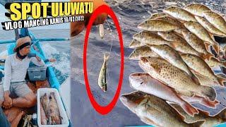 NYOBAIN UMPAN IKAN LAYANG SEPARUH LANGSUNG STRIKE IKAN JANGKI MONCONG BABON? MANCING DI ULUWATU