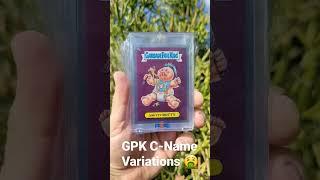 GPK C-Name Variations  Rare parallel inserts in GPK Chrome. #gpk #garbagepailkids #gpkcname