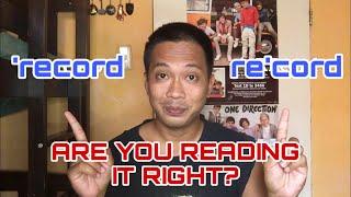 #LearnAtHome Lesson How to correctly pronounce “RECORD”