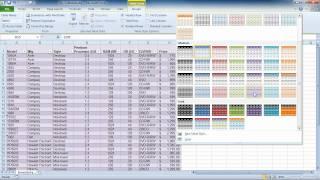 Excel 2010 - Format As Table