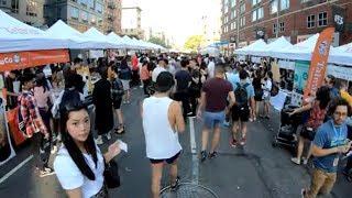 ⁴ᴷ⁶⁰ Walking NYC  Street Fair on 8th Avenue September 21 2019