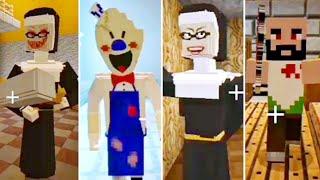 Evil Nun 1 Vs Ice Screan 4 Vs Evil Nun 2 Vs Mr Meat Minecraft Jumpscares