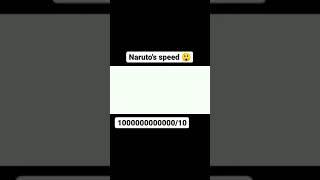 narutos speed#short