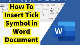 How to Insert Tick Symbol in Word 2022