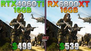 RTX 4060 Ti 16GB vs RX 6800 XT  Tested in 15 games