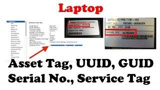 Laptop Asset tag  UUID  GUID  Serial Number  Service Tag