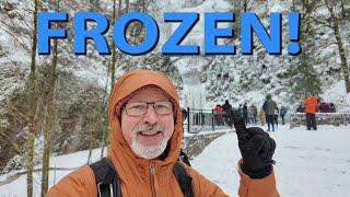 Frozen  Winter Waterfalls in the Gorge  #frozen #columbiarivergorge